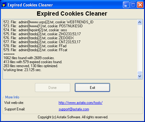 Screenshot for Expired Cookies Cleaner 1.03